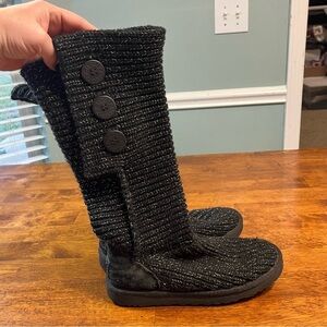 Ugg Classic Cardy Boot Womens knit back size 7